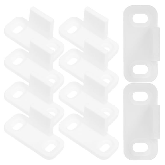 ULTNICE 10Pcs White Plastic Floor Guide for Sliding Barn Door Tracks Easy Installation 4.5x2.25x2in