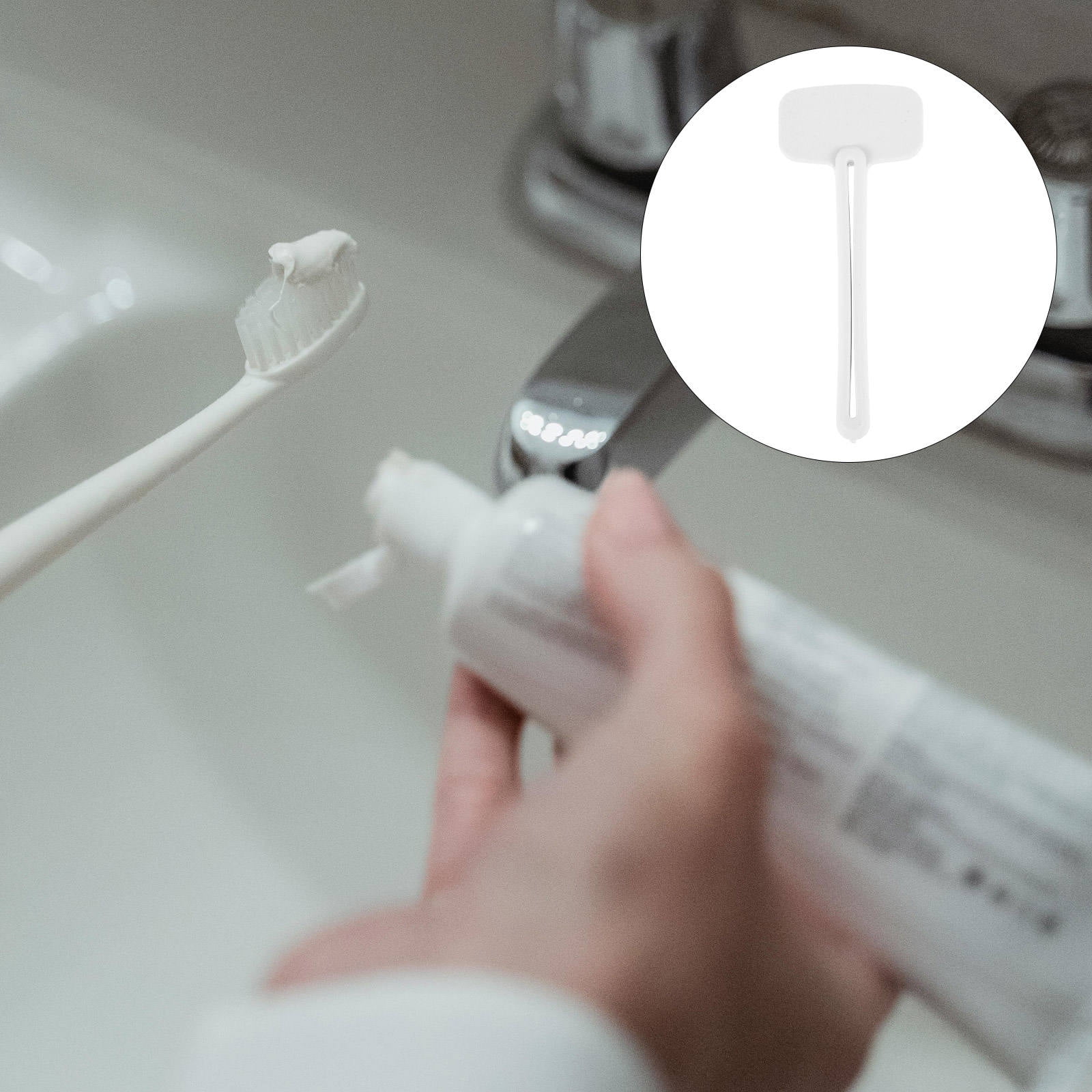ULTNICE 10Set Plastic Toothpaste Roller Squeezer for Easy Dispensing and Home Organization Light Grey 3.4In