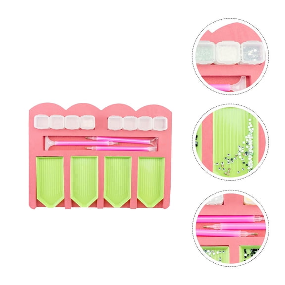 ULTNICE 10pcs Bead Sorting Tray Painting Storage Tray Pink Resin Organizing DIY Craft Projects