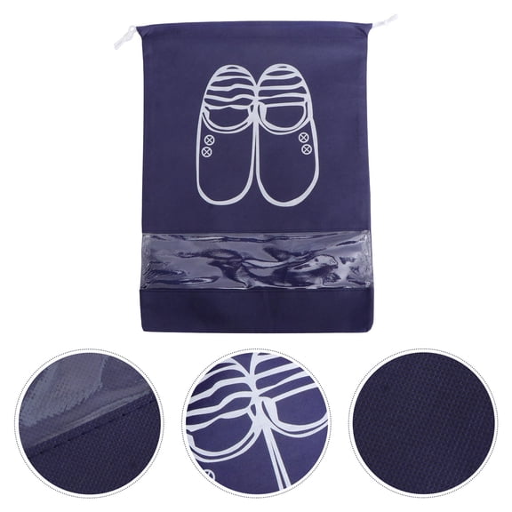 ULTNICE 10pcs Boot Bags for Travel Nonwoven Navy Blue Large Capacity Design