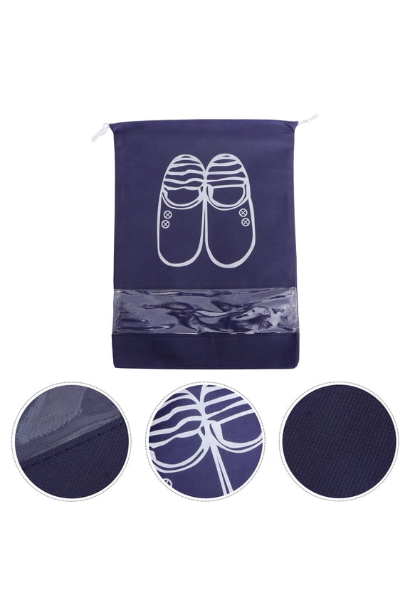 10pcs Boot Bags for Travel Nonwoven Navy Blue Large Capacity Design