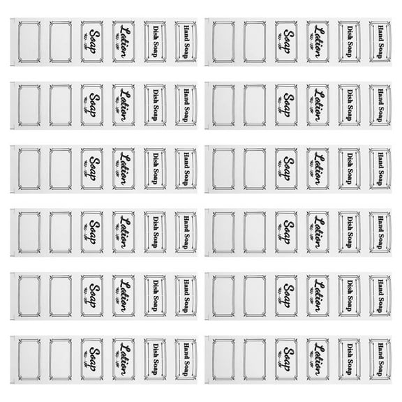 ULTNICE Assorted Color Clear Sticker Labels for Travel Bathroom Shampoo Conditioner Bottles