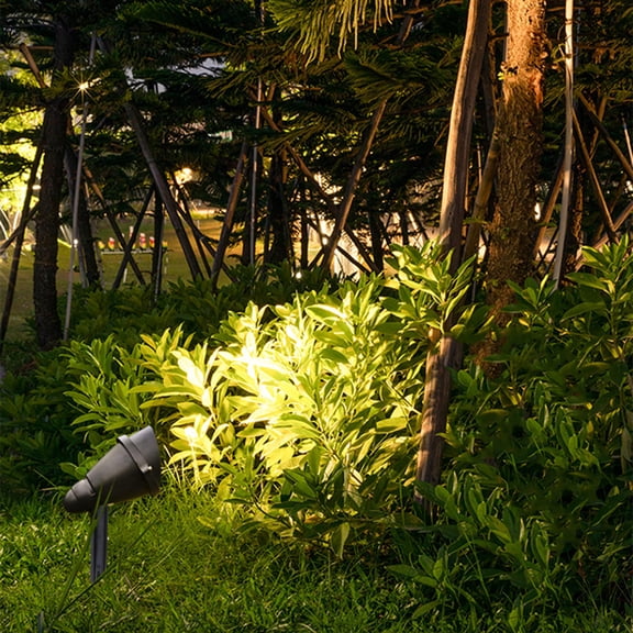 ULTNICE 12Pcs Black ABS Plastic Cone Ground Spike for Spike Lights Plug 5.9*0.7in