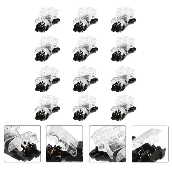 ULTNICE 12Pcs Low Voltage Lighting Connectors with Brass for Electrical Wiring Projects