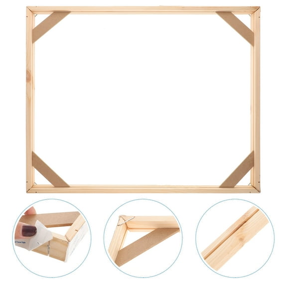 ULTNICE Unfinished Wood Picture Frame Photo Frame Khaki Synthetic Material 1 Set 15.7In Length