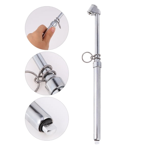 ULTNICE 1Pack Accurate Tire Pressure Tool Silver Metal Pneumatic Air Tire Checker for Vehicle Owners Motorcycle RV