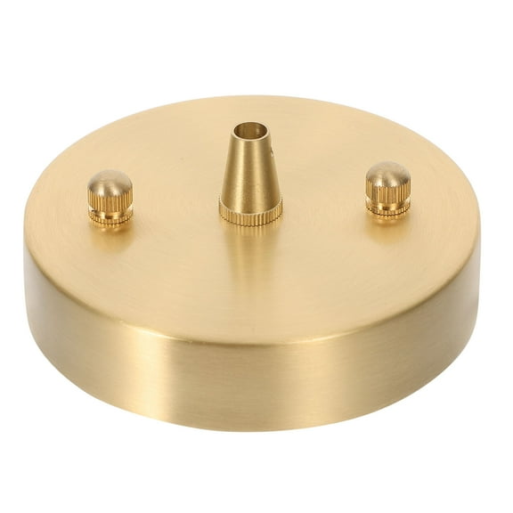 ULTNICE 1Pack Copper Golden Round Ceiling Light Cover Plate for Home Decoration 11.8X11.8X0.9In