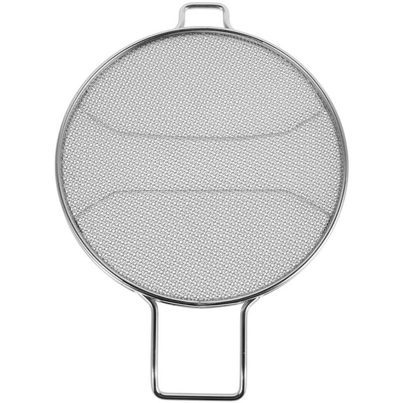 ULTNICE 1Pack Double Layer Stainless Steel Splatter Screen Oil Splash Guard For Frying Pan Home Cooking 8.5x6.1x0.4In