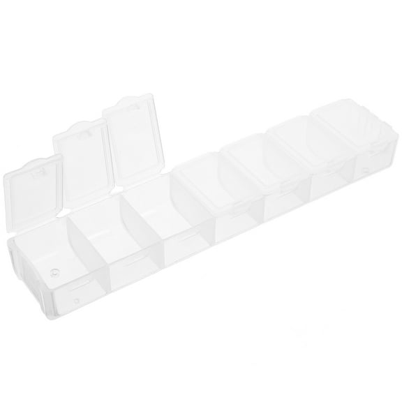 ULTNICE 1Pack Jewelry Storage Box Grids Clear Plastic Storage for DIY Accessories Home Use