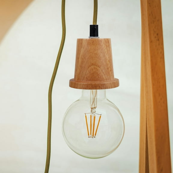 ULTNICE 1Pack Khaki Plastic Lamp Holder Base for Home Decor 7.5x7.3x7.3in