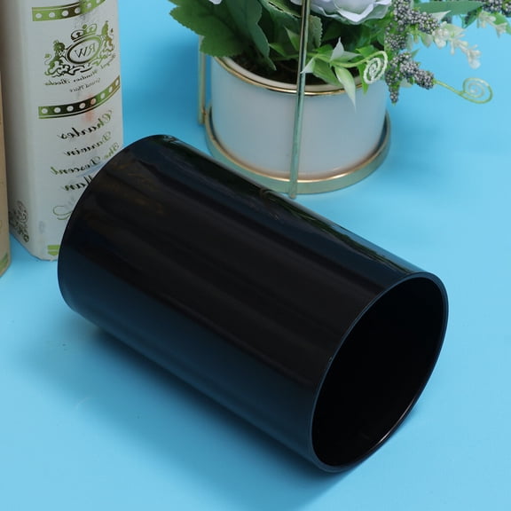 ULTNICE Black Plastic Kitchen Cylinder Chopstick Holder with Drain Holes Utensil Organizer for Countertop