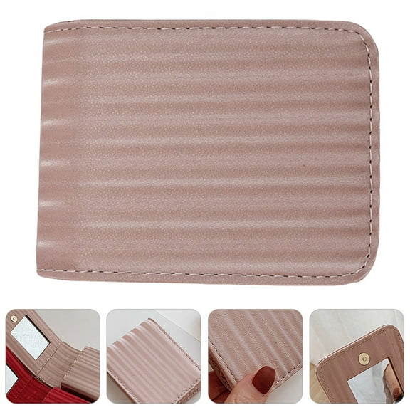 ULTNICE 1Pack Pink Mini Bags for Women Makeup with Mirror for Everyday Use