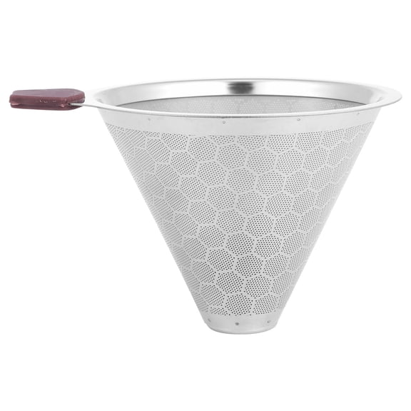 ULTNICE 1Pack Silver Conical Infuser Coffee Tea Filter 304 Stainless Steel Reusable for Home Brewing