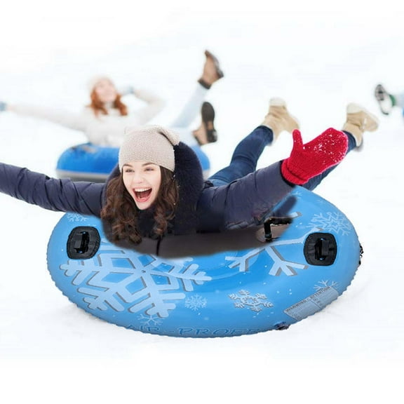 ULTNICE 1Pack Snow Tube for Sledding made of PVC for Ice Lovers and Adults