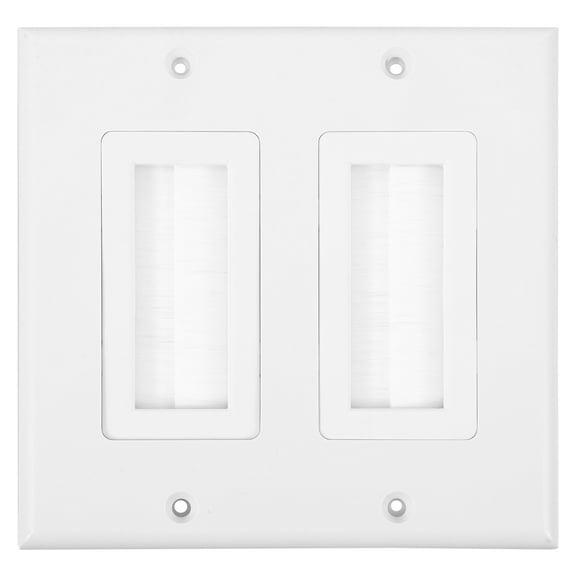 ULTNICE Wall Pass Through for Wires Cable Outlet Cover Plate White 1Set