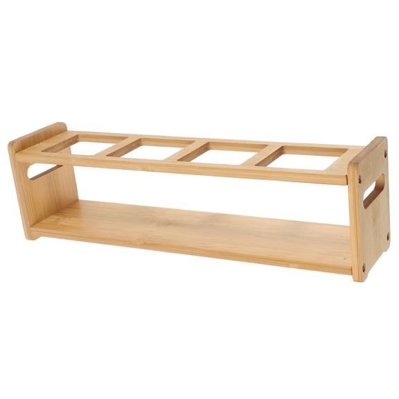 ULTNICE Condiments Rack Wood Bottle Holder for Cabinet 1Pcs