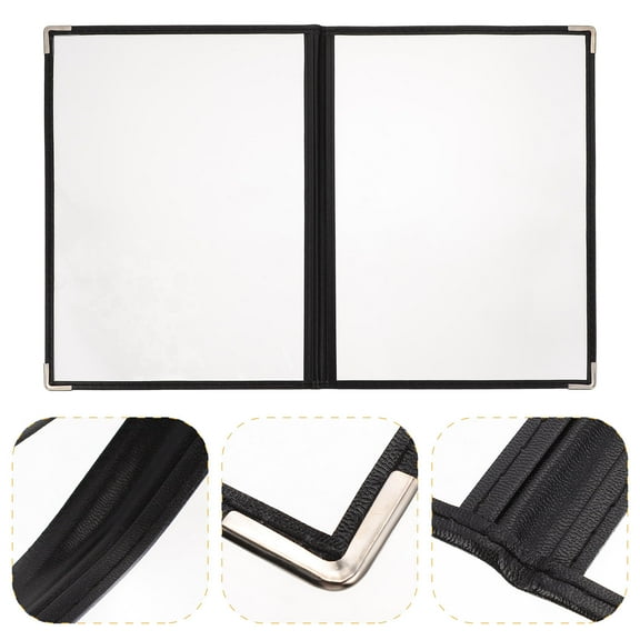 ULTNICE 1Pc Transparent Menu Cover PVC Binder Cover Looseleaf Menu Folder