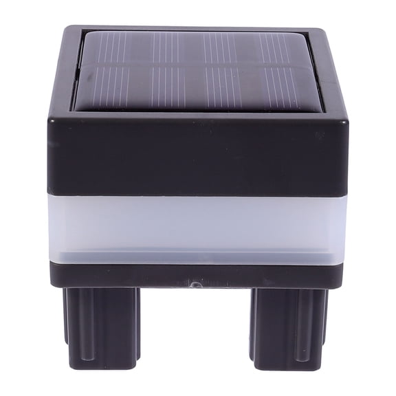 ULTNICE 1Pc White Square Pillar Lamp for Solar Energy Outdoor Fence Lighting in Gardens and Patios