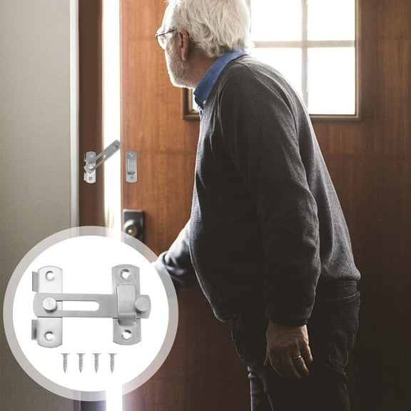 ULTNICE 1Pcs Heavy Duty Clasp Latch in Silver for Door and Window Security 4Inch Brushed Texture