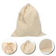 thumbnail image 1 of ULTNICE 1Pcs Laundry Bag for Hotels Beige Canvas with Drawstring 21.7x17.7x0.3in, 1 of 8