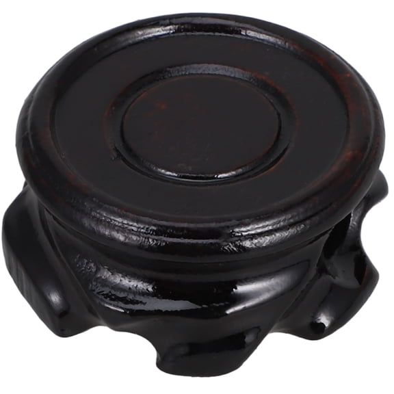 ULTNICE Wood Lamp Base Wooden Display Stand Black Wood 1Pack