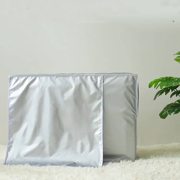 ULTNICE 1Pc Plated Silver Conditioning Cover for Outdoor Air Conditioner Unit Reflects Heat