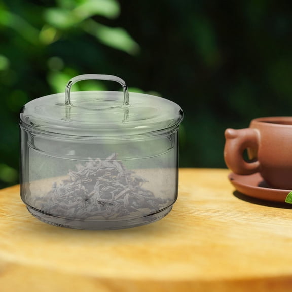 ULTNICE Glass Food Storage Can Kitchen Food Sealing Jar Transparent Glass 1Pcs 4.3x3.9in