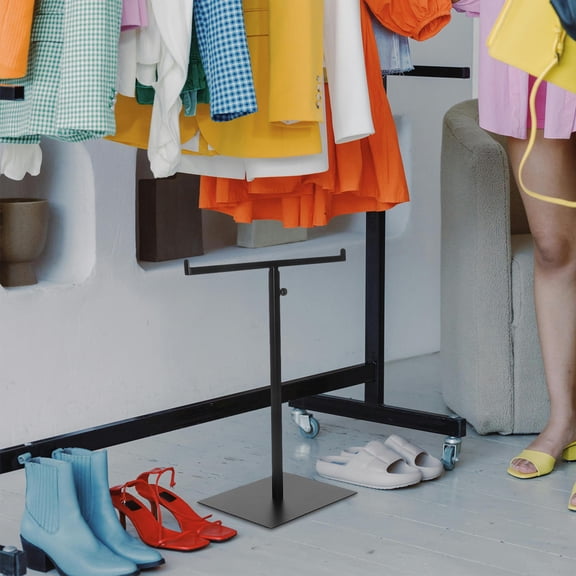 ULTNICE 1Pcs T-Shaped Display Stand for Bags and Handbags with Adjustable Height in Stainless Steel