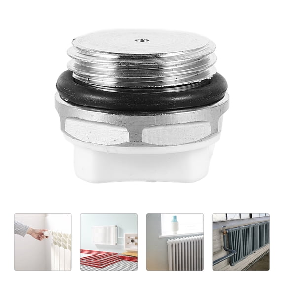 ULTNICE Sleek White Copper Radiator Exhaust Valve Practical Air Bleed Valve for Easy Installation