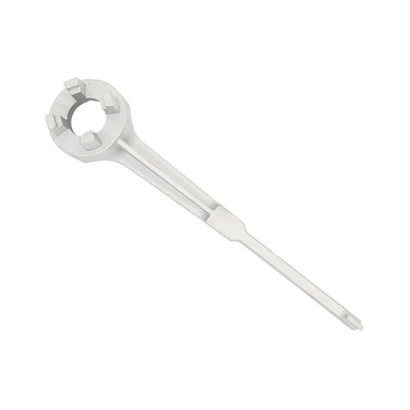 ULTNICE Oil Drum Lid Wrench Fuel Barrel Opener Heavy Duty Aluminum Silver 1Pcs 10.4x2.2x2in