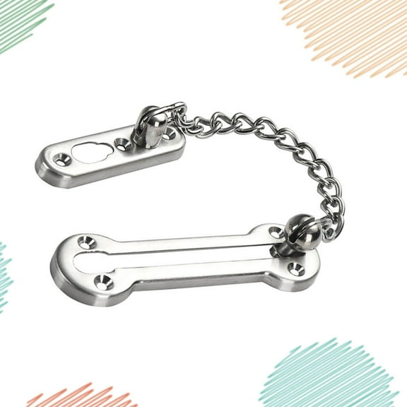 ULTNICE Door Chain Lock Silver 1Set 5.1x1.5x0.8in