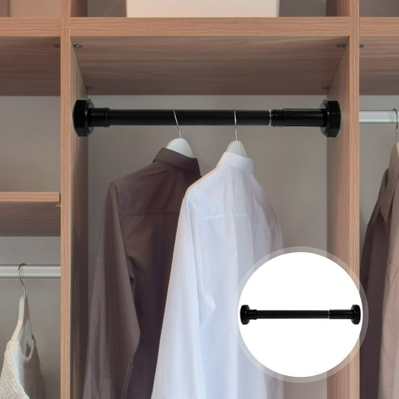 ULTNICE Curtain Rod Heavy Duty Black 1Set 12-20in