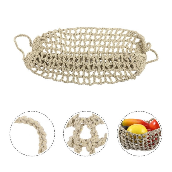 ULTNICE 1Set Bohemian Style Fruit Hammock for Kitchens with Even Air Circulation 46cm x 15cm x 0.3cm