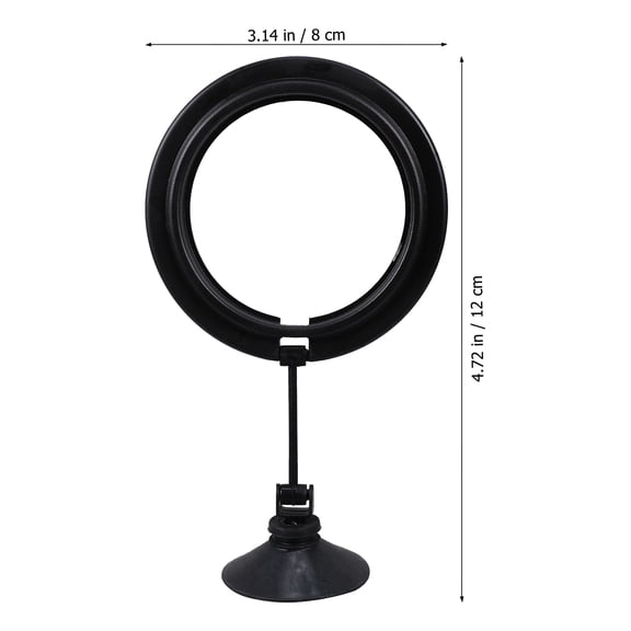 ULTNICE 1Pc Durable Black Plastic Fish Feeding Circle Floating Feeder with Suction Cup for Fish Tank