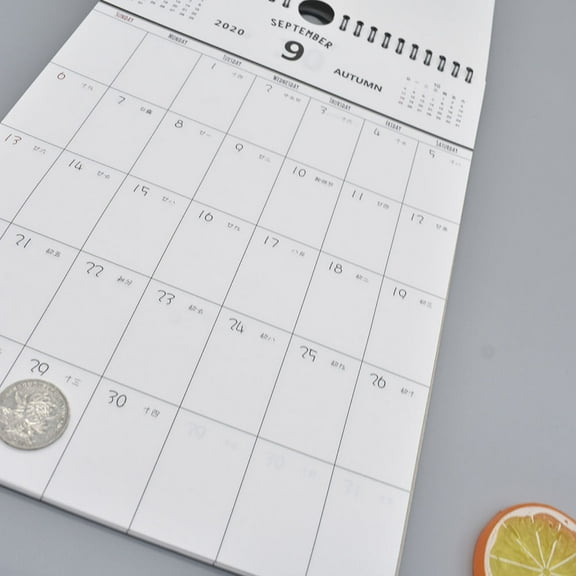 ULTNICE Hand-Painted Wall Hanging Calendar with Transparent Film Paper for Planning Monthly Schedule and Agenda