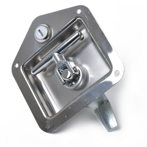 ULTNICE Folding T Handle Lock For Outdoor Use Toolbox Lock Silver 1Pack 5.9x4.8x2.7in