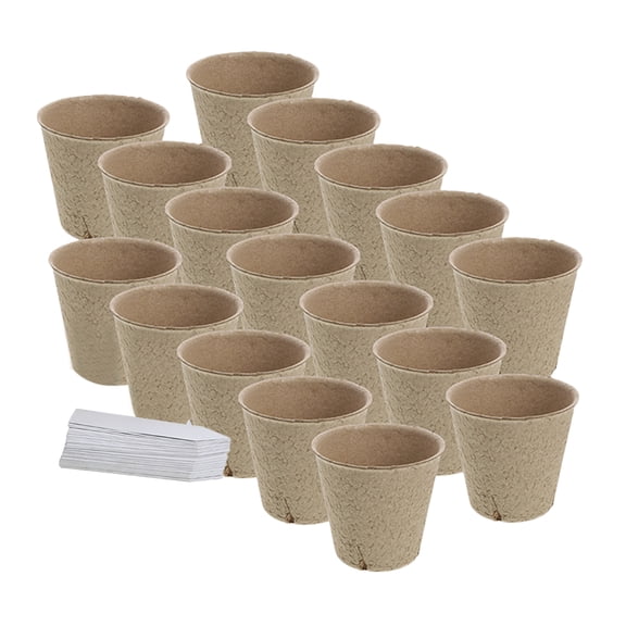 ULTNICE 1Set Durable Brown Paper Planting Pots with Drainage Holes for Home Garden Succulents