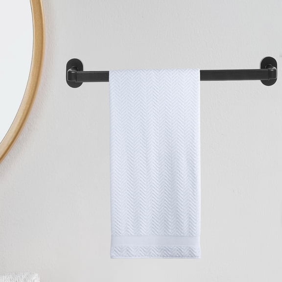 ULTNICE Modern Towel Bar Towel Rail Stainless Steel 1 Set Black Bathroom Accessories