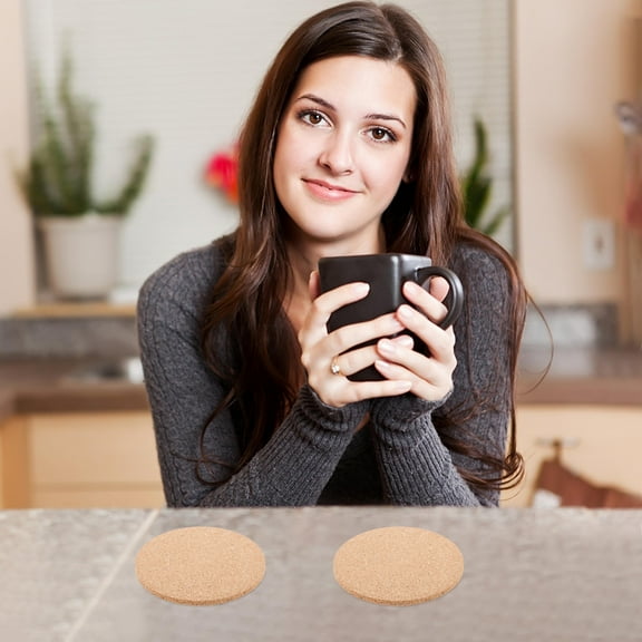 ULTNICE 20Pack Cork Coasters for Hotel Tableware Heat-Resistant and Scratch-Resistant 9X3.5Inch
