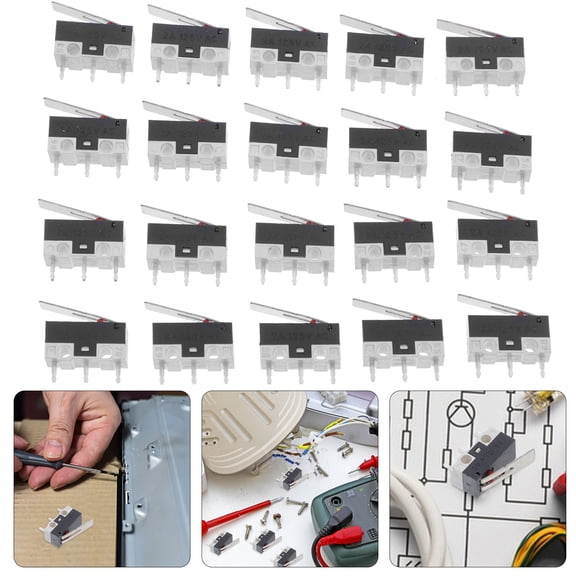ULTNICE 20Pcs Micro Limit Switch For Electronics Home Appliances Automotive Devices