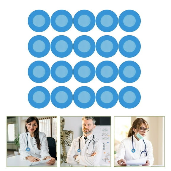 ULTNICE 20Pcs Stethoscope Spare Parts Silicone Blue for Daily Use