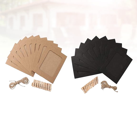 ULTNICE Diy Picture Frame Photo Frame Kraft Paper 20pcs Fits 6 Inch Photos Hanging