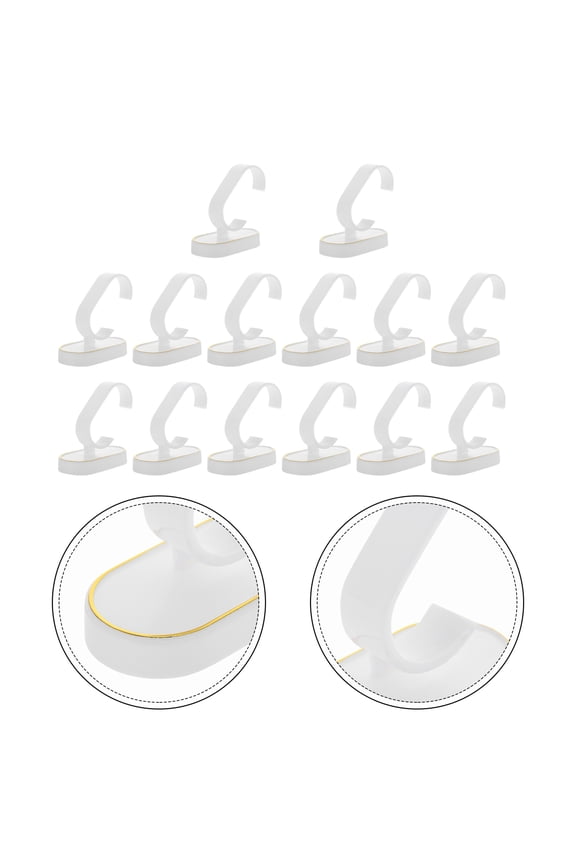20Pcs White Plastic Watch Display Stand with Scratch Proof Surface for Watches and Bracelets