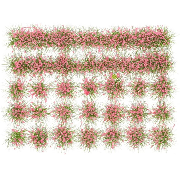 ULTNICE 23Pcs Mini Palm Trees In Pink Plastic Material For Train Model Scenery Projects