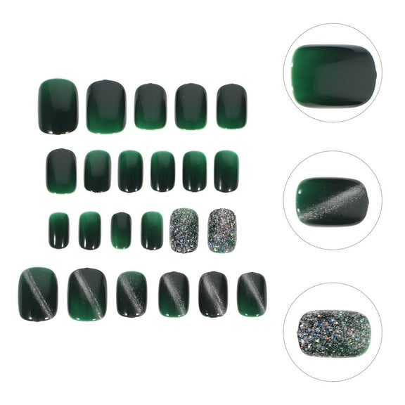 ULTNICE 24 Pcs of Removable Fake Nails Artificial Fingernails for Family Gathering Women