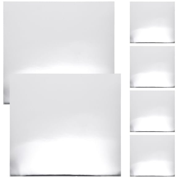 ULTNICE Premium Plated Silver Acrylic Mirror Tiles for Makeup and Wall Decoration 25Pcs