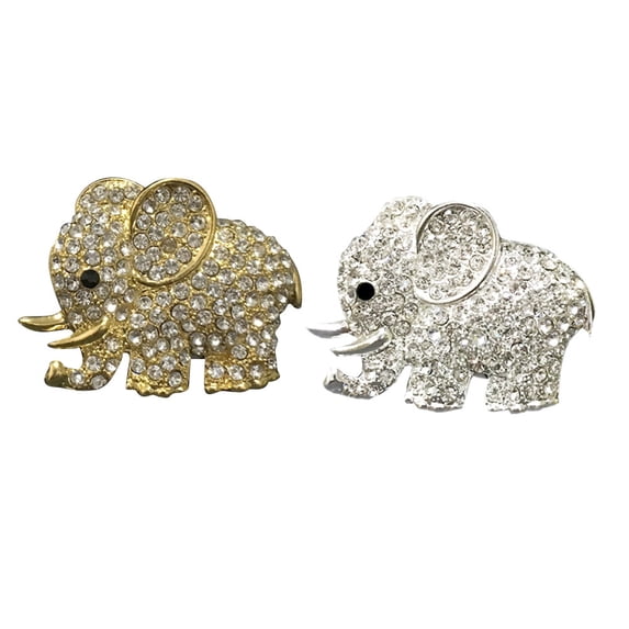 ULTNICE 2PCS Air Vent Diffusers Alloy Elephant Shape Car Decorations Interior Aesthetic Golden