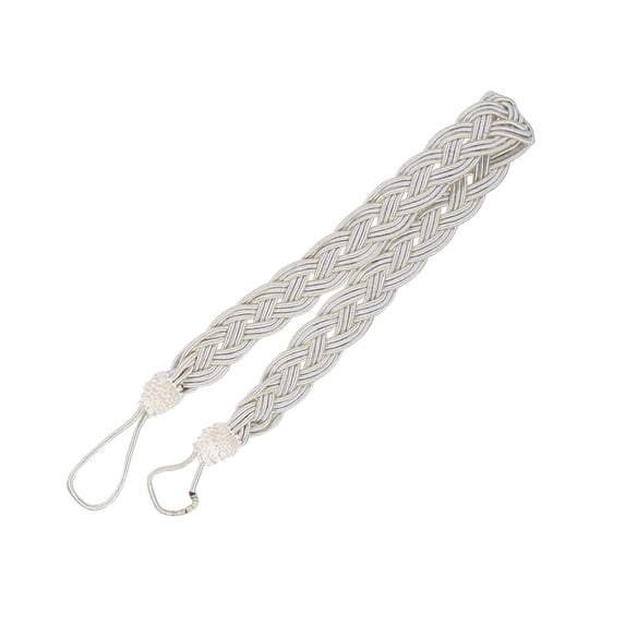 ULTNICE 2PCS Country Style Tie Backs Beige Cotton Thread Decorative for Bistro