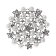 thumbnail image 1 of ULTNICE 2Pack Costume Brooches Silver Alloy Round Decoration for Women Party, 1 of 8