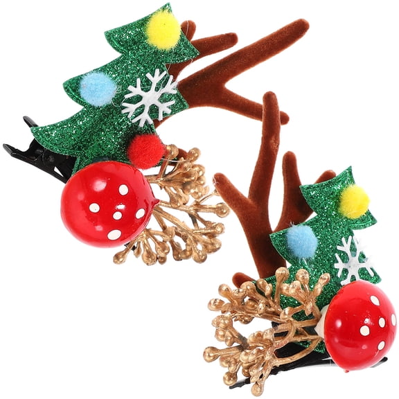 ULTNICE 2Pack Snap Hair Clips Antler Headpiece for Any Occasions Stylish Antler Design